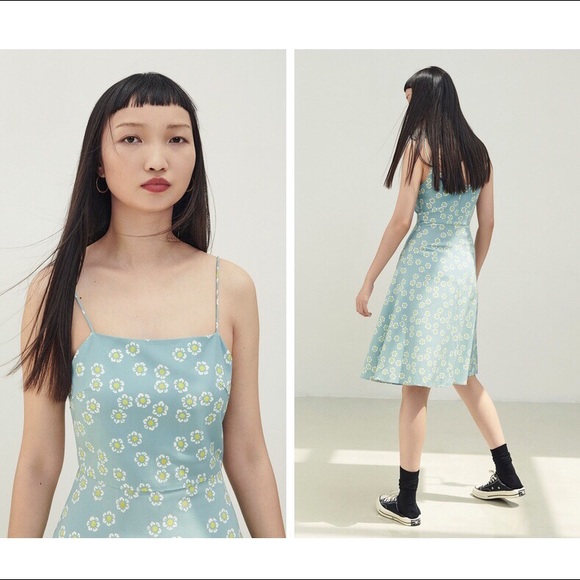 🆕NWOT Silk Floral Daisy Slip Dress - Picture 7 of 7